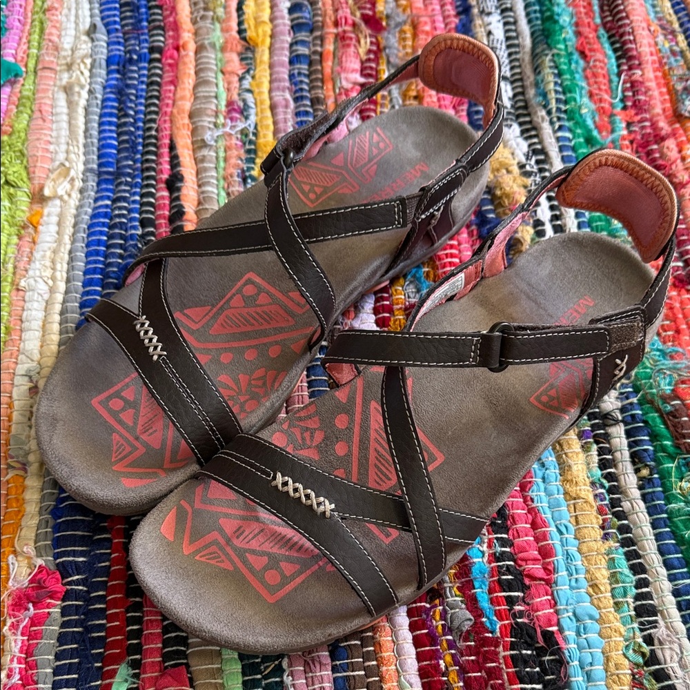 Merrell Cocoa/Coral Size 8 Women's Sandals